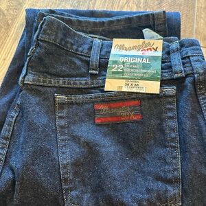 Wrangler Men's Dark Blue Straight Jeans